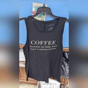 Apt. 9 Black Fitted Crop Tank Top